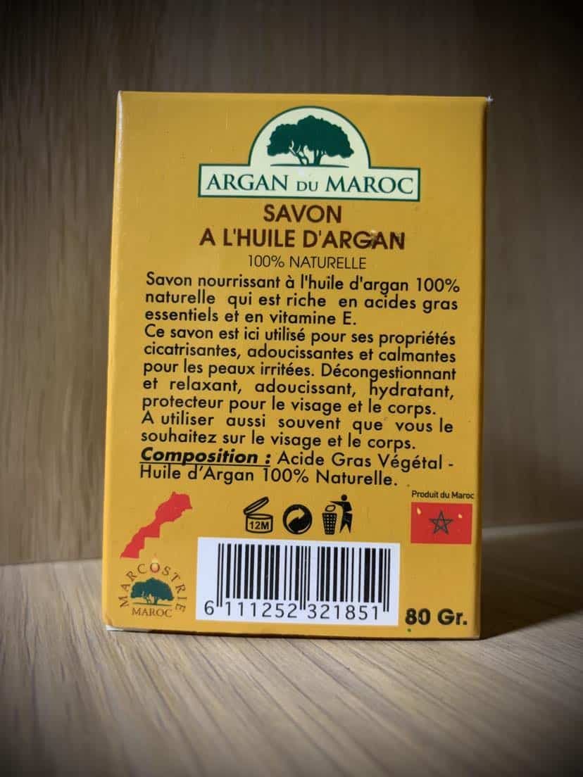 Savon à l’Huile d’Argan du Maroc : Douceur Naturelles (80gr)