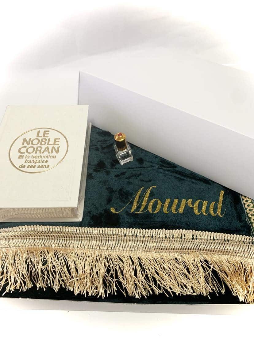 coffret tapis de prière personnalisé