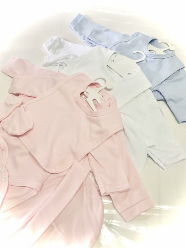 Coffret Pyjama Bébé naissance en COTON: (5 pièces)