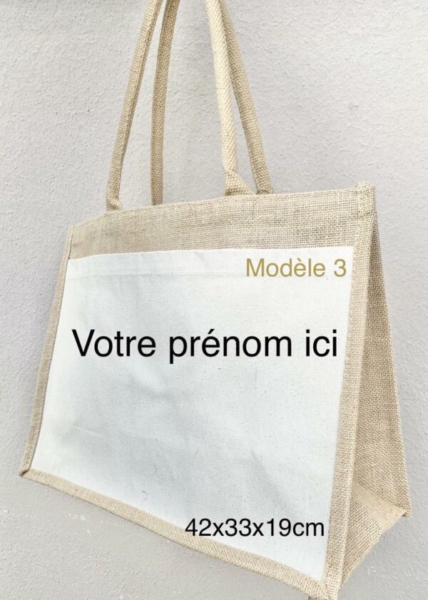 Sac en toile de jute personnalisé