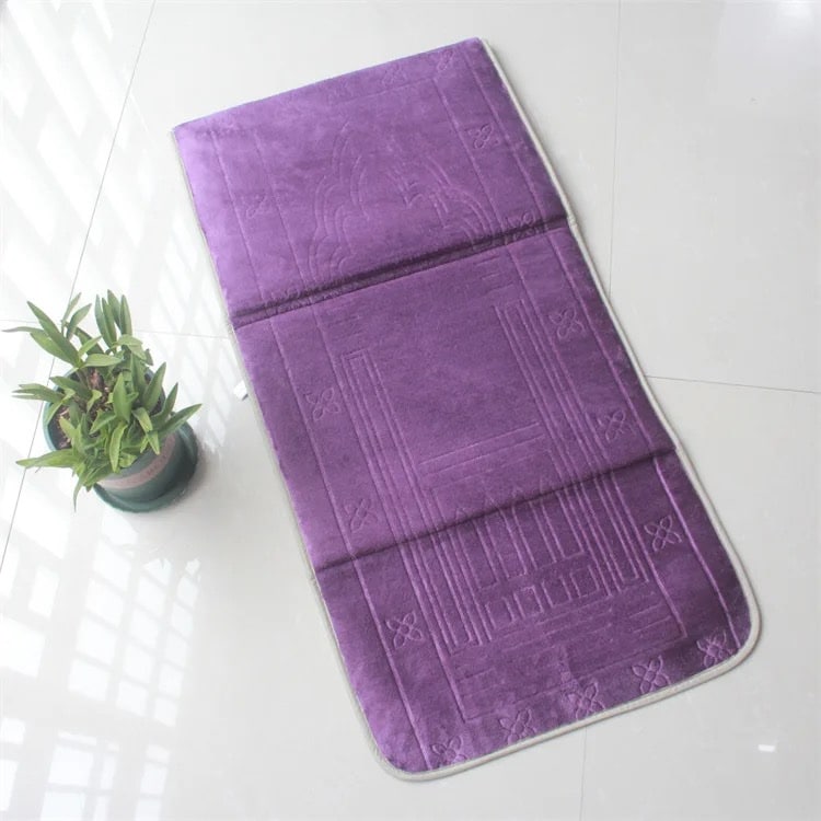 tapis prière dossier pliable violet